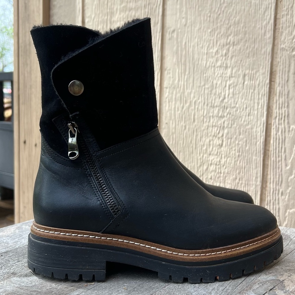 Fabianelli made in Italy Winter Boots Shearling Leather Black
